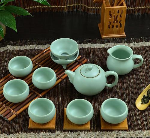 厂家直销汝窑茶具套装 汝瓷茶具 陶瓷功夫茶具整套商品大图